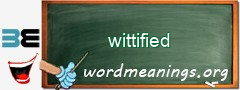 WordMeaning blackboard for wittified